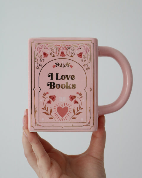 Book Lover - Book Mug Pink