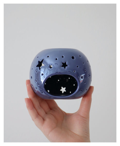 Purple Iridescent Star Oil Burner and Wax Warmer