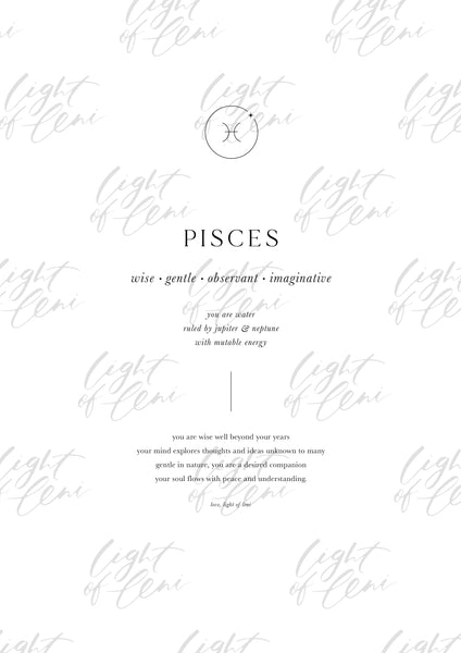 Pisces Zodiac Print