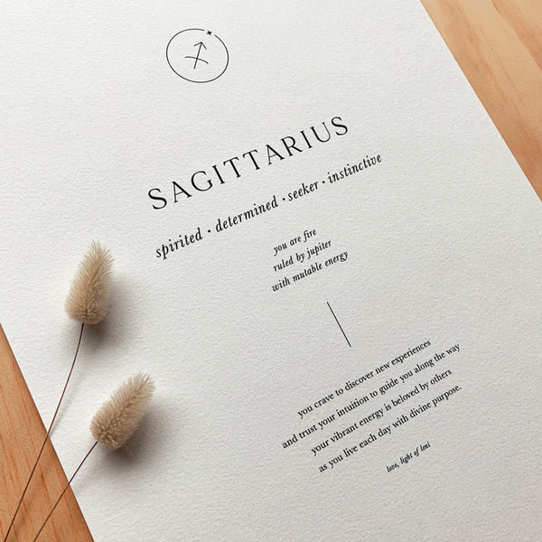 Sagittarius Zodiac Print
