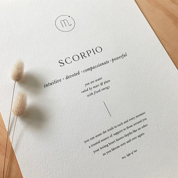 Scorpio Zodiac Print