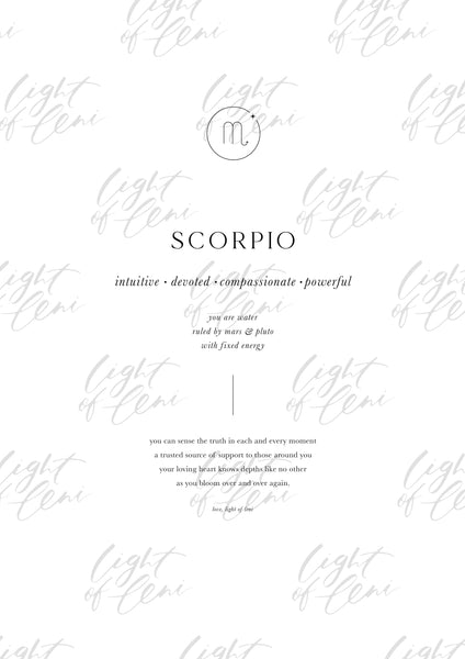 Scorpio Zodiac Print