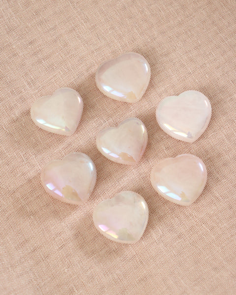 Rose Quartz Aura Hearts