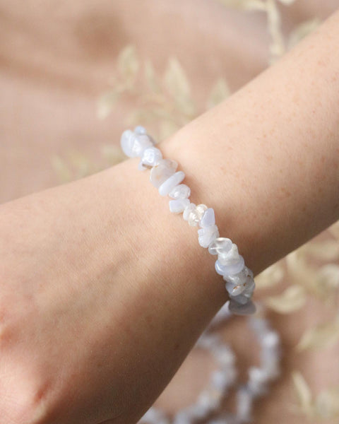 Blue Lace Agate - Gemstone bracelet