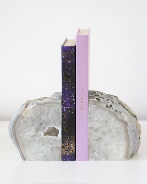 Agate Bookends - Natural 09
