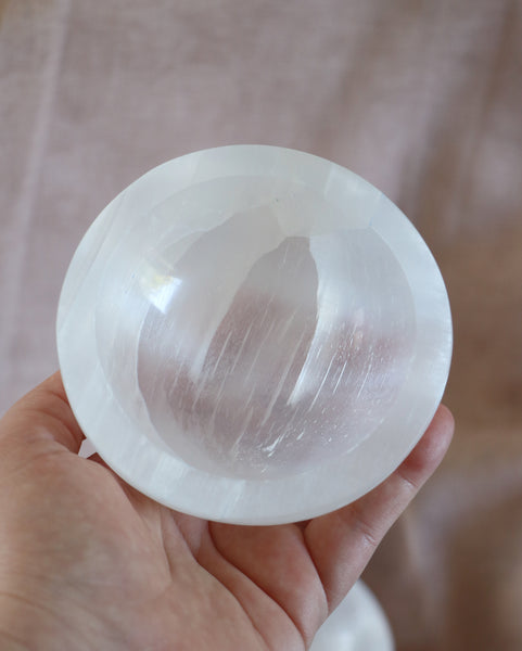 Satin Spar Selenite Bowls - Perfectly Imperfect