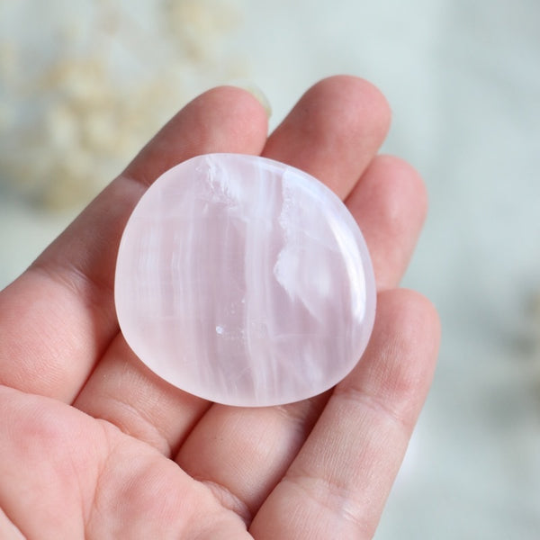 Pink Calcite Flat Stone