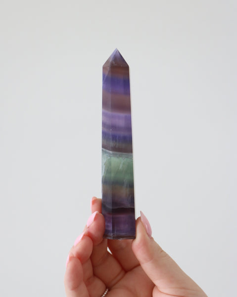 Rainbow Fluorite Point