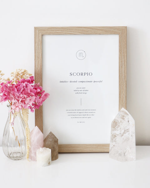 Scorpio Zodiac Print