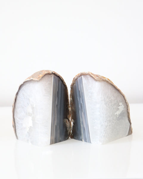 Agate Bookends - Natural 08