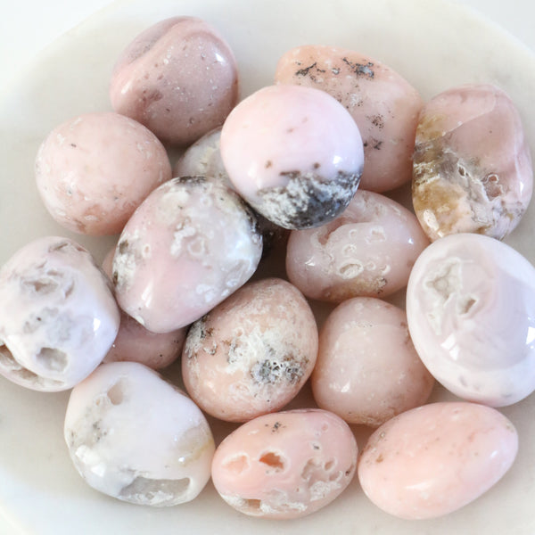 Tumbled Stone - Pink Opal A Grade